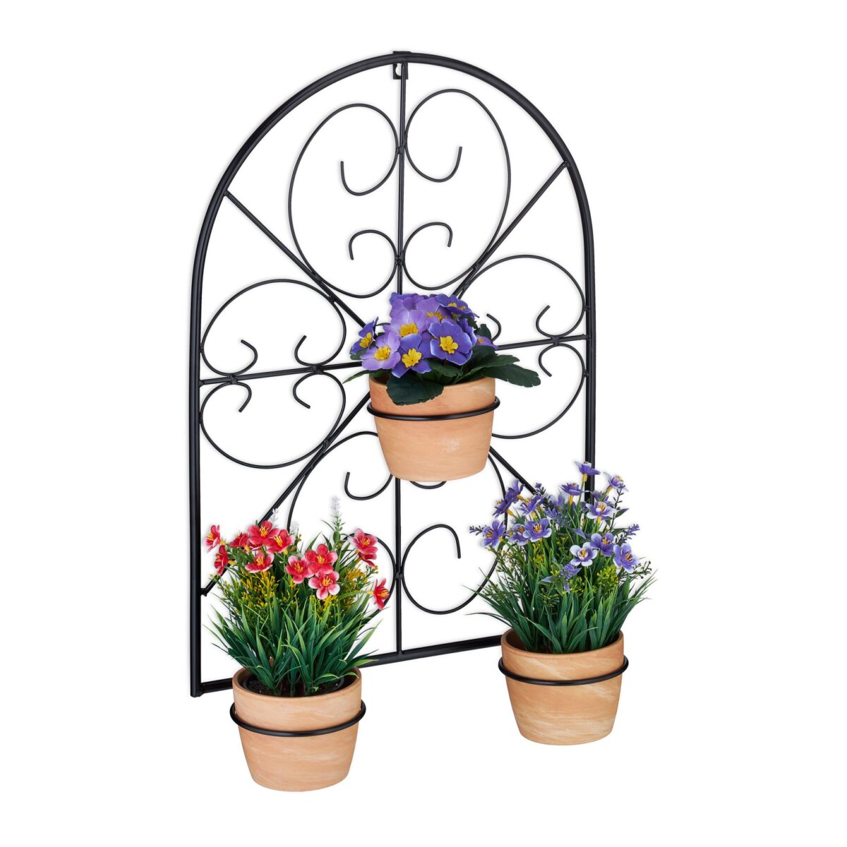 Suport suspendat pentru ghivece, 60 x 43 x 14,5 cm, maro - imagine 3
