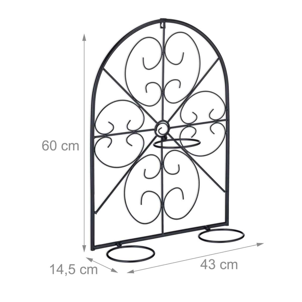 Suport suspendat pentru ghivece, 60 x 43 x 14,5 cm, maro - imagine 6