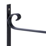 Suport ghivece suspendat, 2 bucati, din fier, negru, 24,5 x 32 x 2 cm - imagine 7