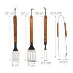 Set 4 tacamuri profesionale pentru gratar sau tigaie, Relaxdays - imagine 2