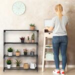 Suport pentru plante, stand de flori, 6 etajere, 174 x 91 x 28,5 cm, negru - imagine 6
