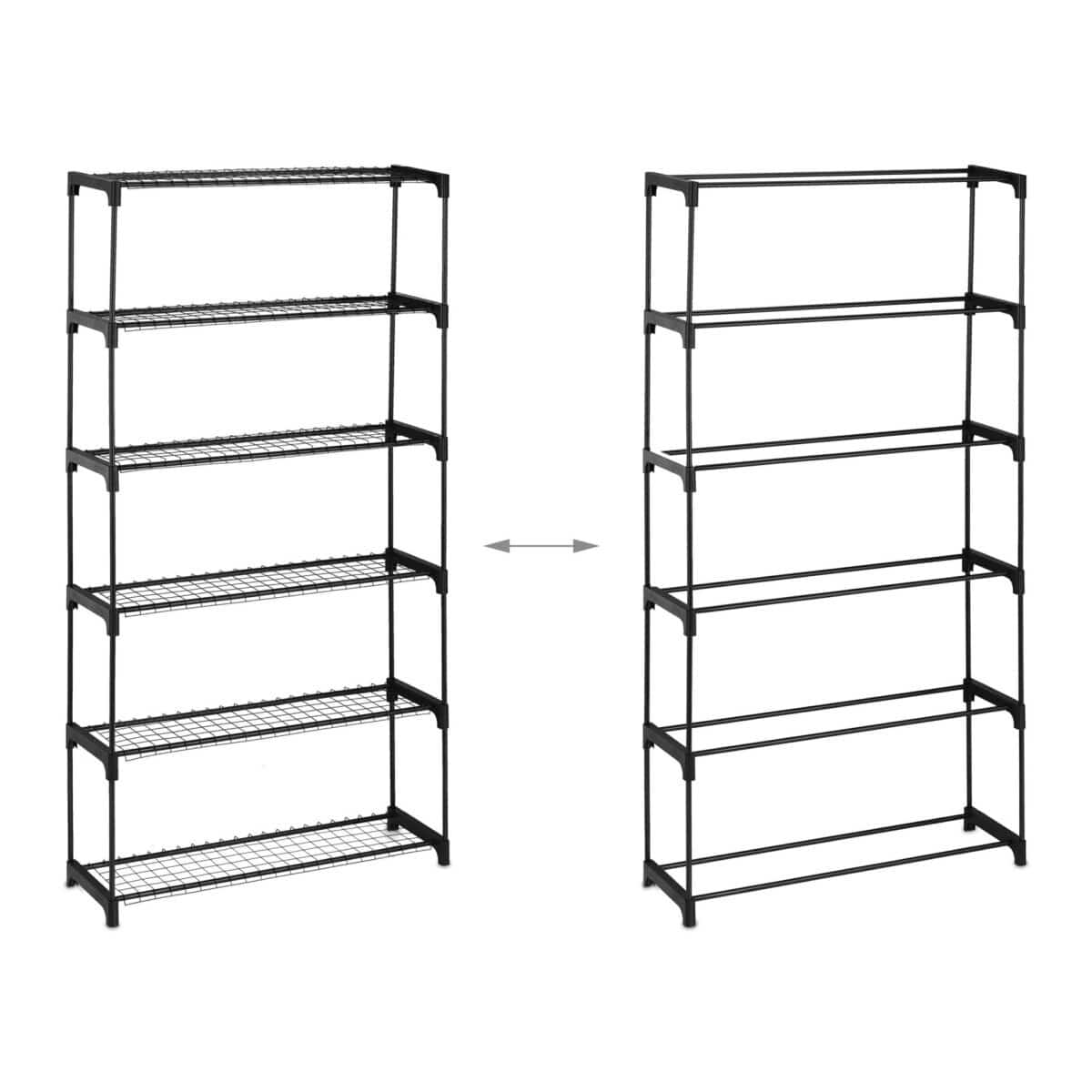 Suport pentru plante, stand de flori, 6 etajere, 174 x 91 x 28,5 cm, negru - imagine 5