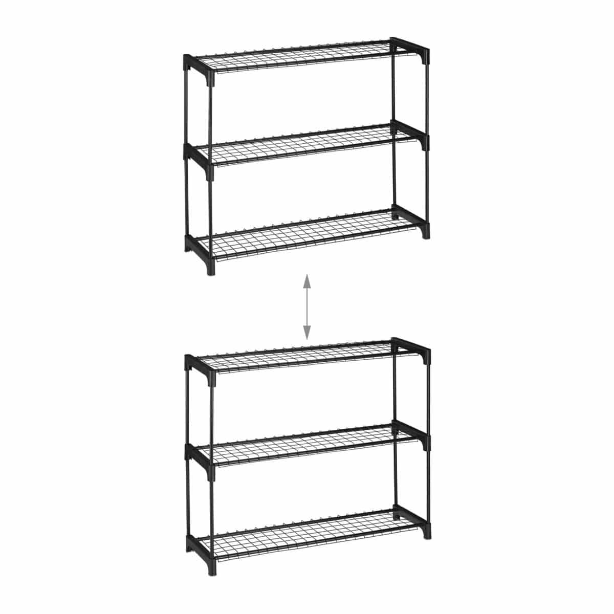 Suport pentru plante, stand de flori, 6 etajere, 174 x 91 x 28,5 cm, negru - imagine 7