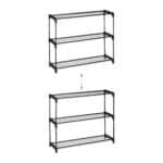 Suport pentru plante, stand de flori, 6 etajere, 174 x 91 x 28,5 cm, negru - imagine 7