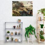 Suport pentru plante, stand de flori, 4 etajere, 106 x 91 x 28 cm, gri - imagine 3