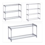 Suport pentru plante, stand de flori, 4 etajere, 106 x 91 x 28 cm, gri - imagine 6