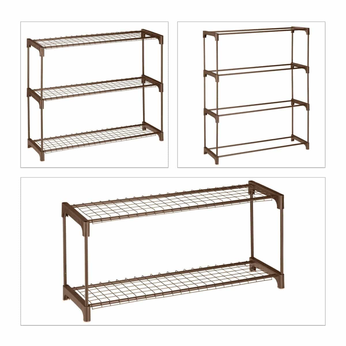 Suport pentru plante, stand de flori, 4 etajere, 106 x 91 x 28 cm, maro - imagine 5