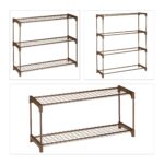 Suport pentru plante, stand de flori, 4 etajere, 106 x 91 x 28 cm, maro - imagine 5