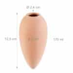 Set 6 conuri ceramice, pentru irigare plante, 170 ml, natur - imagine 5