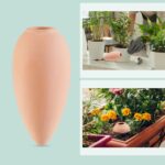 Set 6 conuri ceramice, pentru irigare plante, 170 ml, natur - imagine 3