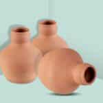 Set 3 conuri ceramice, pentru irigare plante, 550 ml, natur - imagine 3