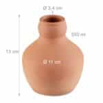 Set 3 conuri ceramice, pentru irigare plante, 550 ml, natur - imagine 4