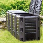 Lada compost, compostor gradina, 1200 L, negru - imagine 2