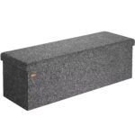 Banca cu spatiu de depozitare, din poliester, 115x38x38cm, gri inchis