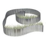 Bordura separatoare pentru gazon, 5 m, fier galvanizat, argintiu