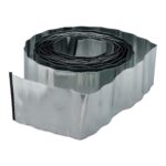 Bordura separatoare pentru gazon, 10m, fier galvanizat, argintiu