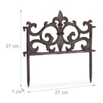 Bordura separatoare pentru gazon, 27 x 27 x 1 cm, maro - imagine 4