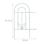 Gard de gradina decorativ, 5 piese, din metal, 81,5 x 244 x 0,3 cm - imagine 6