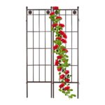 Arcada metalica de gradina pentru flori cataratoare, 2 bucati, 182 x 51 x 3 cm