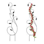 Arcada metalica de gradina pentru flori cataratoare, 2 bucati,  144 x 39 x 1 cm