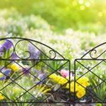 Gardulet decorativ din metal, 6 piese, pentru gazon sau flori, 40 x 54,5 x 1 cm, negru - imagine 2