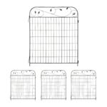 Gard de gradina decorativ, 4 piese, din metal, 112 x 94 x 1 cm, negru