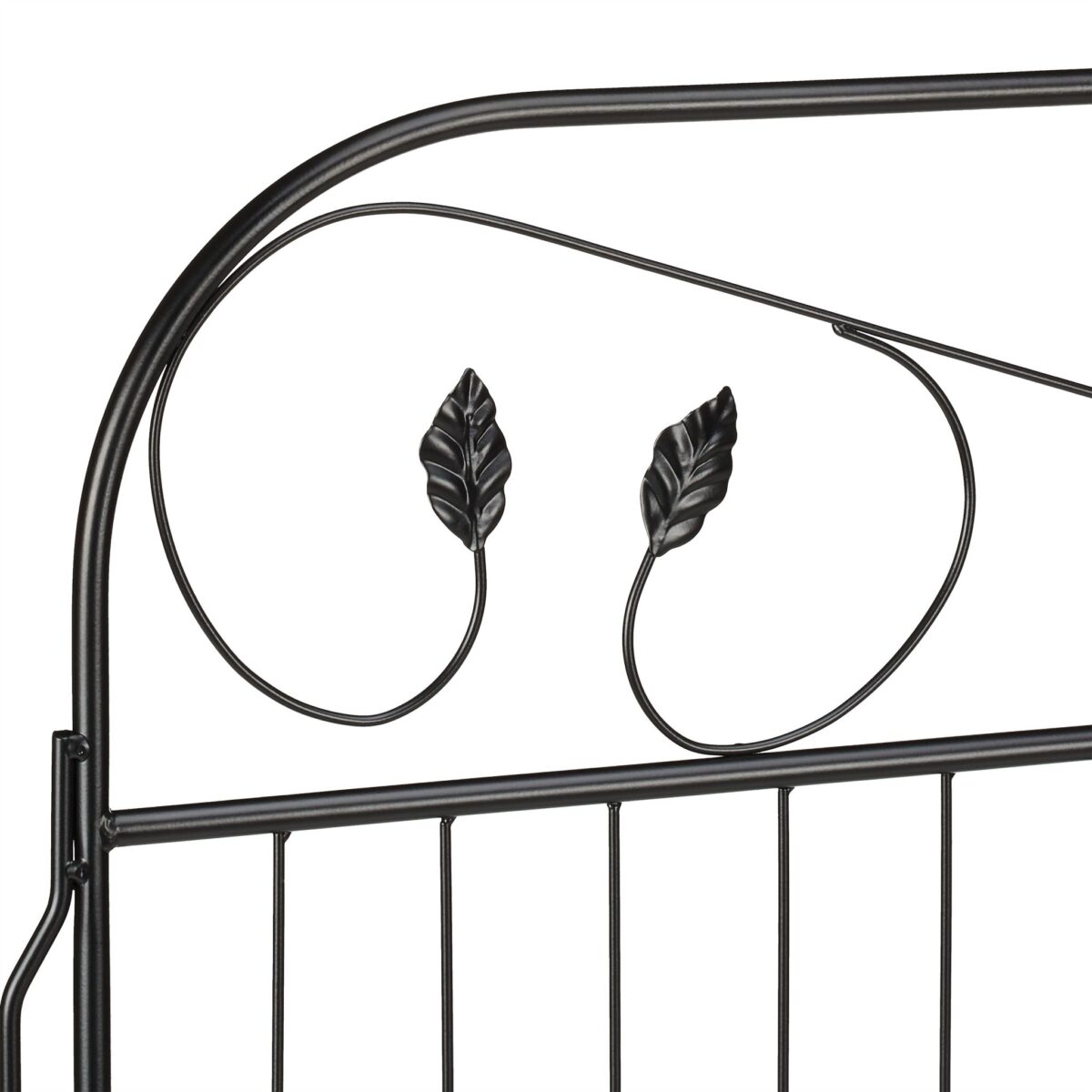 Gard de gradina decorativ, 4 piese, din metal, 112 x 94 x 1 cm, negru - imagine 7