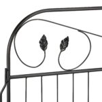 Gard de gradina decorativ, 4 piese, din metal, 112 x 94 x 1 cm, negru - imagine 7