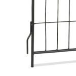 Gard de gradina decorativ, 4 piese, din metal, 112 x 94 x 1 cm, negru - imagine 6