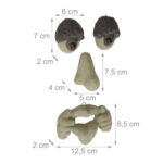 Decoratiune de gradina, 4 piese, din polirasina, maro/crem - imagine 5