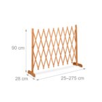 Spalier extensibil pentru flori cataratoare, lemn, 90 x 28 cm, maro - imagine 2