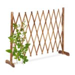 Spalier extensibil pentru flori cataratoare, lemn, 90 x 28 cm, maro