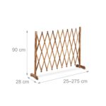 Spalier extensibil pentru flori cataratoare, lemn, 90 x 28 cm, maro - imagine 2