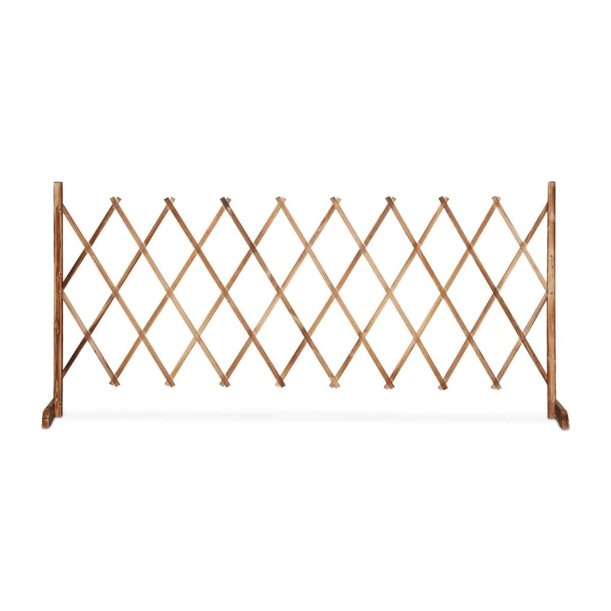 Spalier extensibil pentru flori cataratoare, lemn, 90 x 28 cm, maro - imagine 8