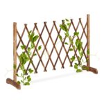 Spalier extensibil pentru flori cataratoare, lemn, 73 x 28 cm, maro