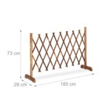 Spalier extensibil pentru flori cataratoare, lemn, 73 x 28 cm, maro - imagine 6