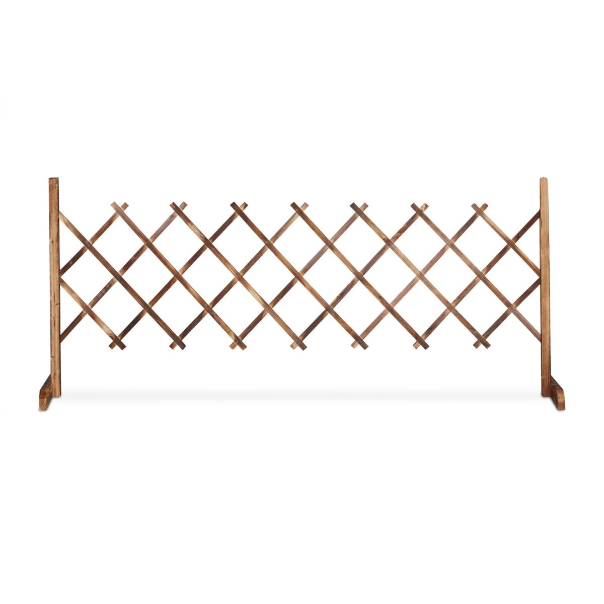 Spalier extensibil pentru flori cataratoare, lemn, 73 x 28 cm, maro - imagine 2