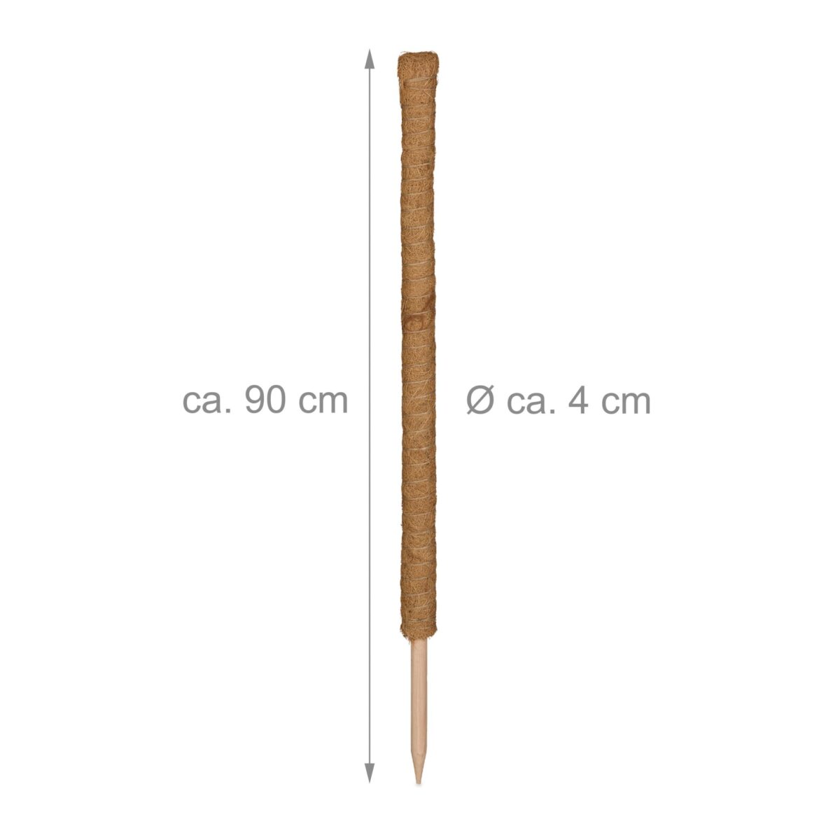 Set 10 betisoare nuca de cocos pentru sustinere flori, 90 cm - imagine 2