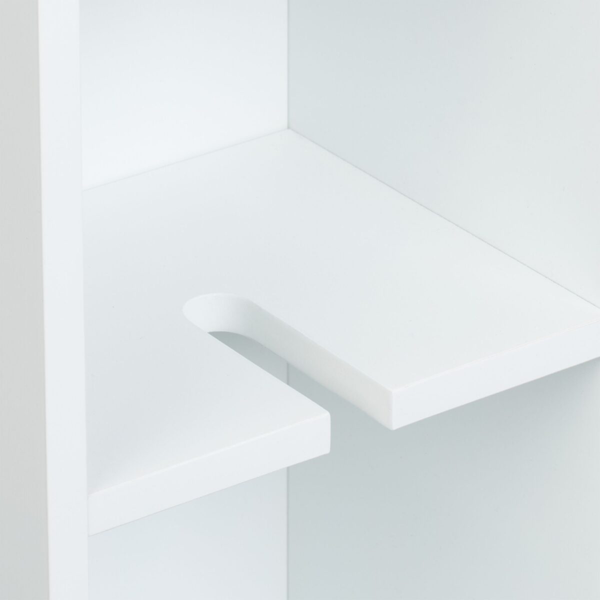 Dulap ingust pentru baie, usi glisante, alb, MDF - imagine 8
