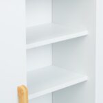 Dulap ingust pentru baie, usi glisante, alb, MDF - imagine 7