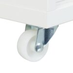 Dulap ingust pentru baie, usi glisante, alb, MDF - imagine 5