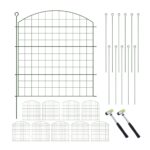 Set 10 panouri de gard pentru gradina, 78 x 75 x 2 cm, verde