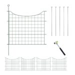 Set 5 panouri de gard pentru gradina, 65 x 75 x 2 cm, verde