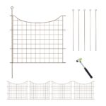 Set 5 panouri de gard pentru gradina, 65 x 75 x 2 cm, maro