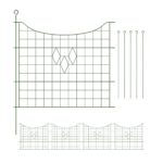 Set 5 panouri de gard pentru gradina, 66 x 76 cm, verde