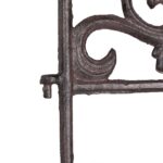 Bordura separatoare pentru gazon, 10 bucati, 27 x 27 x 1 cm, maro - imagine 5