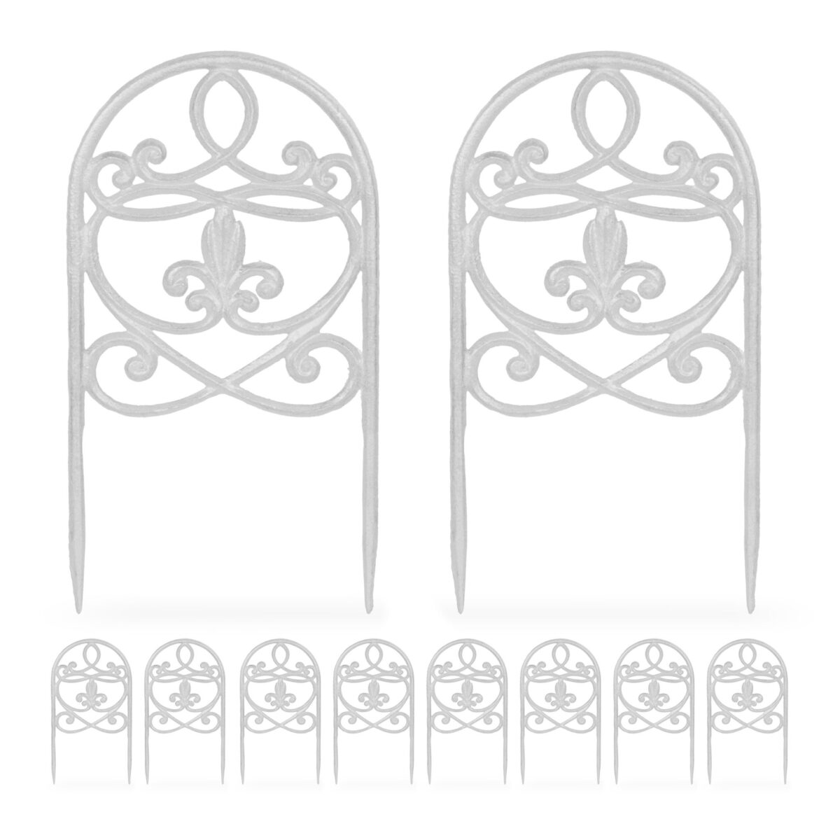 Bordura separatoare pentru gazon, 10 bucati, 32,5 x 17,5 x 1 cm - imagine 2