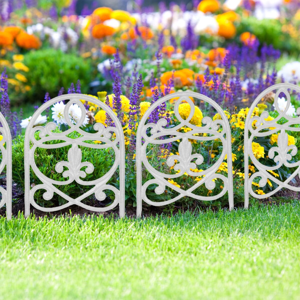 Bordura separatoare pentru gazon, 10 bucati, 32,5 x 17,5 x 1 cm - imagine 3