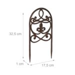 Bordura separatoare pentru gazon, 10 bucati, 32,5 x 17,5 x 1 cm, maro - imagine 5