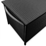 Lada depozitare pentru gradina/terasa Casaria®, poliratan, roti si manere transport, 400 L, negru, 117 x 55 x 64 cm - imagine 8